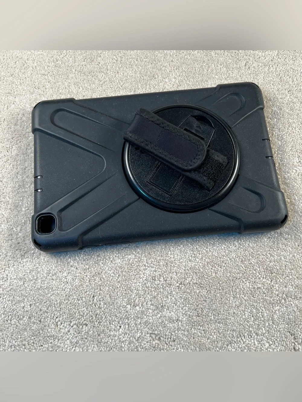 Shockproof Tablet Case Black 360 Rotate Hand Strap